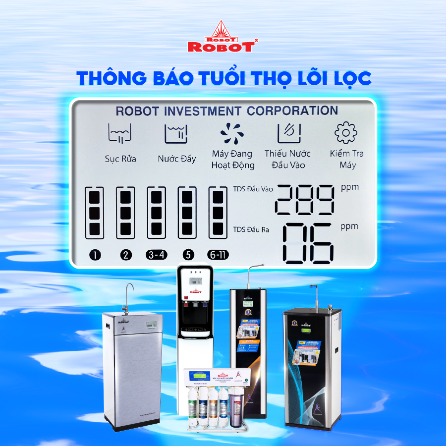 Máy Lọc Nước ROBOT Classy Pro 339WK-UR Tích Hợp Chức Năng Lọc R.O + UF 5 Bộ Vi Mạch LCD Đa Năng - Hàng Chính Hãng