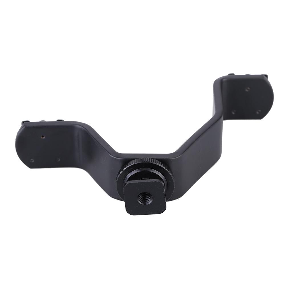 Dual Hot Shoe V Mount Bracket for Video Lights Microphones or Monitors on Cameras and Camcorders