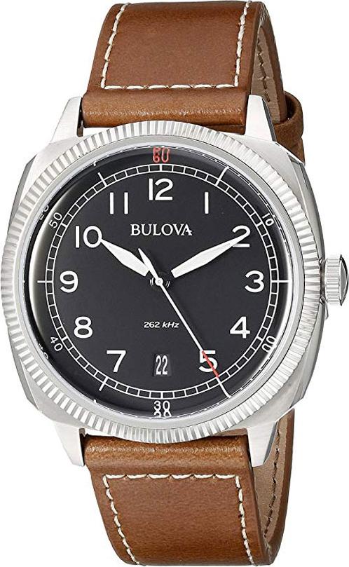 Đồng Hồ Nam Dây Da BULOVA 96B230 - Mặt Đen (42mm)