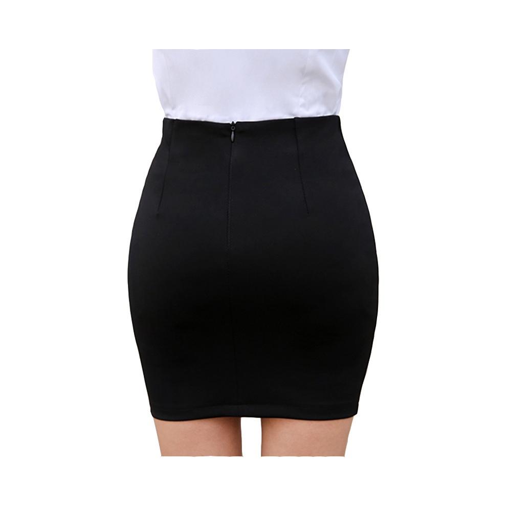 Chân Váy Ngắn Công Sở Bút Chì Nữ CHIPY Màu Đen Lưng Thun Cạp Cao Ôm Đẹp Phong Cách Ulzzang Vintage Hàn Quốc Trên GMCV004