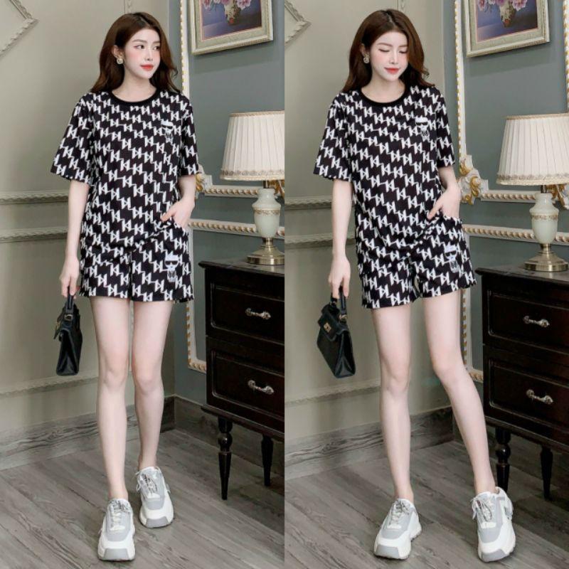 SET BỘ THỜI TRANG FOM RỘNG PHỐI HỌA TIẾT