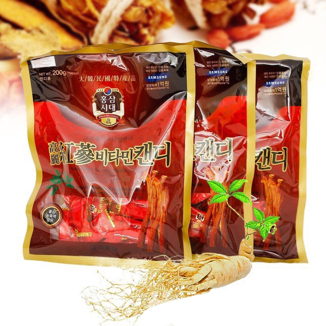 Combo 5 Kẹo hồng sâm Vitamin- Korean Red Ginseng Vitamin Candy (200g/gói)