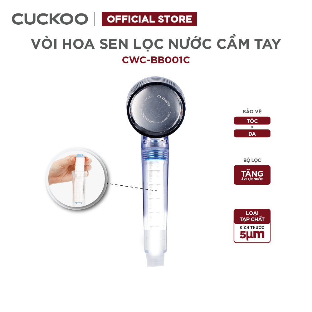 Bộ lọc nước vòi sen CWC-BB001C Cuckoo - HÀNG CHÍNH HÃNG