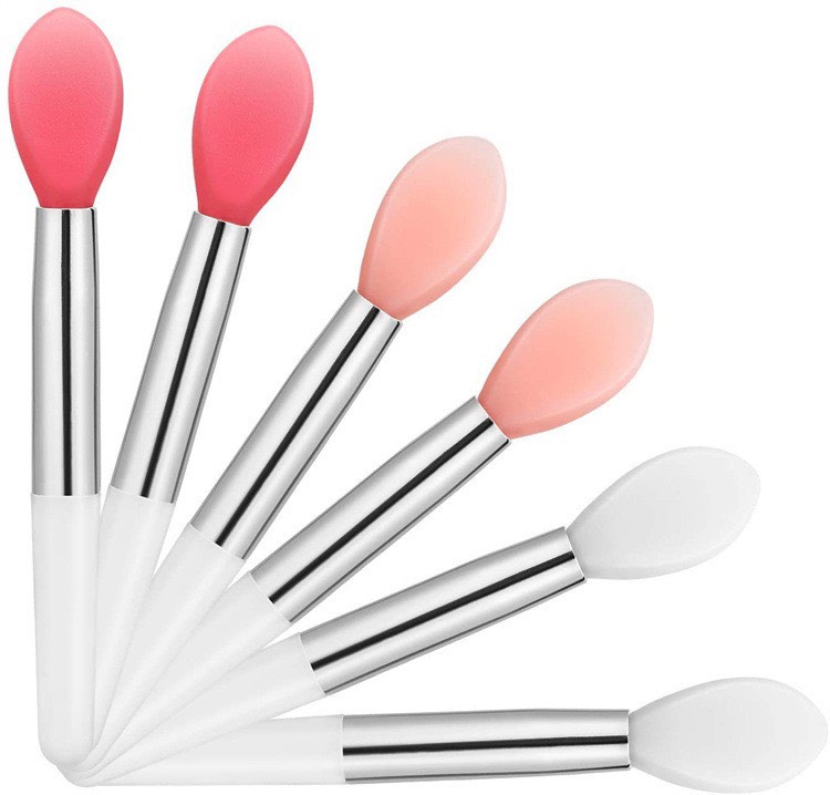 Set 5 Cọ Môi Silicon Thoa Son Kèm Túi Đựng- DRU - Hàng Chính Hãng