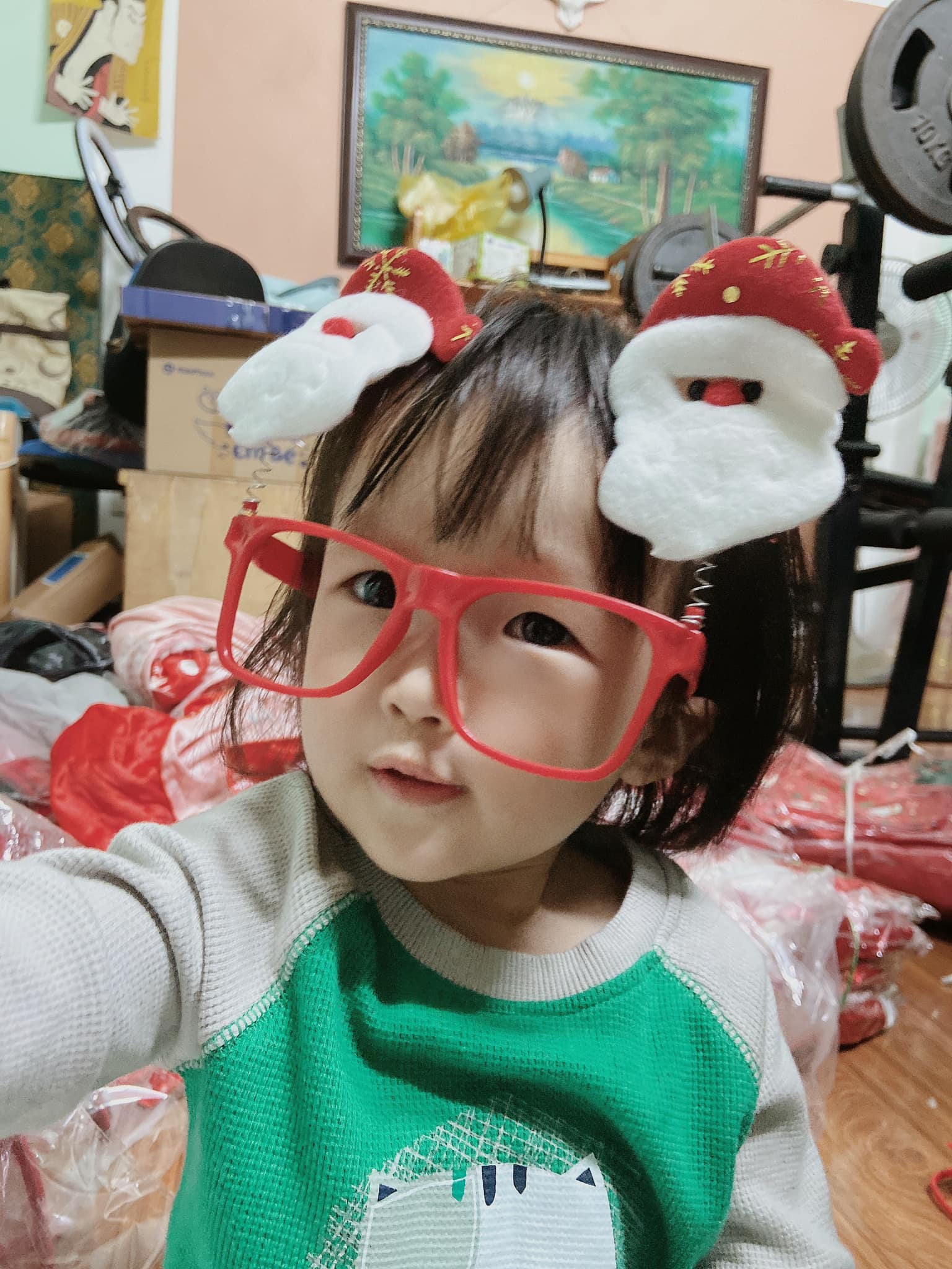 Kính Noel Cho Bé Giáng Sinh Siêu Cute Đáng Yêu , Kính Giáng Sinh, Kính Ông Già Noel Quà Tặng Bé