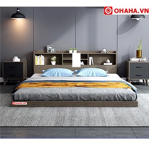 Giường Ngủ Gỗ Công Nghiệp Cao Cấp GN105 OHAHA ( 1m8x2m) - Mang Phong cách Nhật Bản Kiểu Nội Thất Lắp Ráp