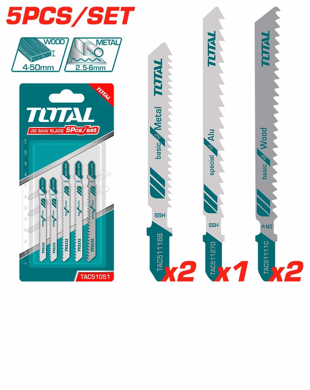 BỘ LƯỠI CƯA LỌNG 5 CHI TIẾT TOTAL TAC51051