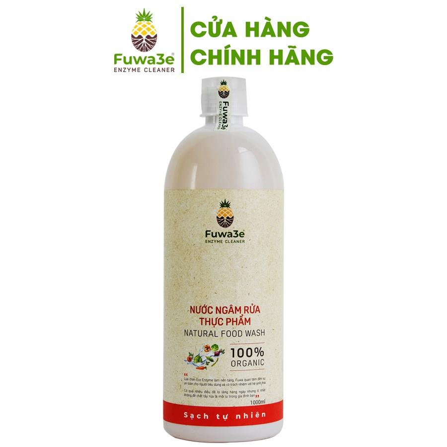 Nước ngâm rửa thực phẩm Fuwa3e hữu cơ organic khử mùi loại bỏ thuốc sâu chất bẩn 1L