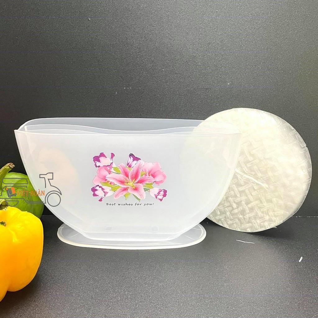 TÔ NHÚNG bánh tráng 3 NGĂN - SIZE TO. Đồ dùng cho quán ăn, gia đình