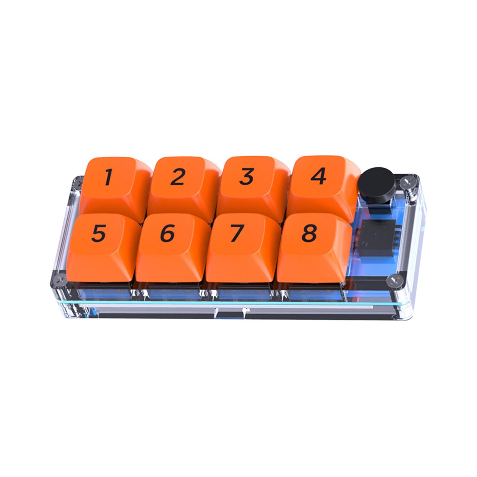 Mechanical Gaming Keyboard 8 Keys Wired Mechanical Keyboard PC Accessories Hot Swappable Easy to Program Programming Pad Keypad