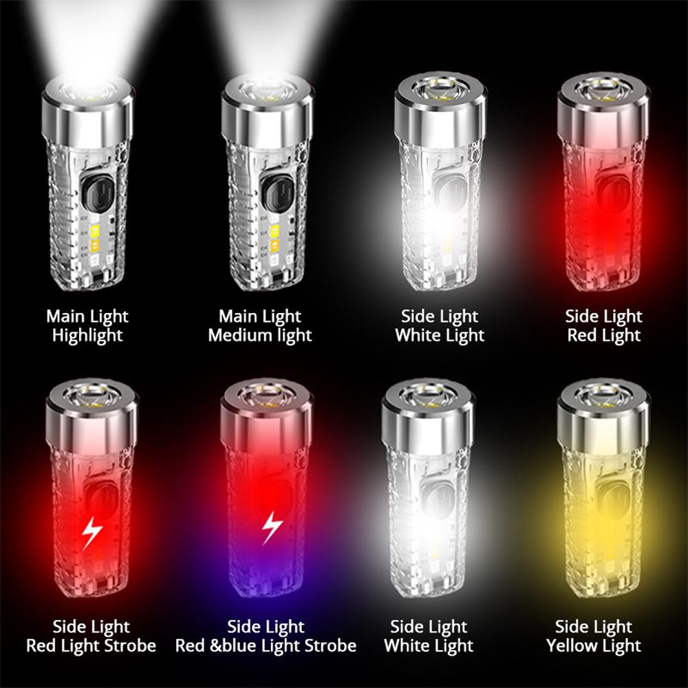Mini Multi-function High Brightness Keychain Flashlight Outdoor and Home-use Multi-modes Portable Flashlight Light-weight Keychain Light