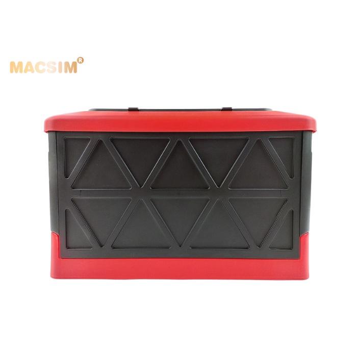 Hộp đựng đồ gấp gọn 2 ngăn  50L màu đỏ pha đen kích thước 50cm x 34cm  x 31cm - hộp đựng đồ trong cốp ô tô hiệu Macsim