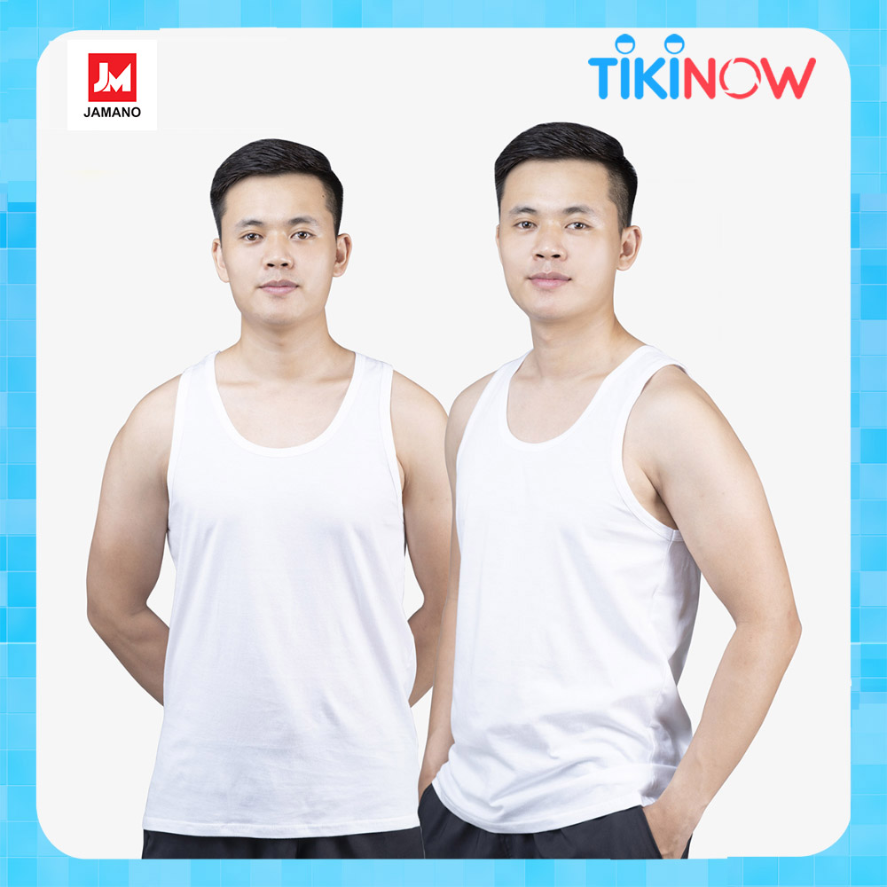 Combo 2 Áo Ba Lỗ Nam, Áo 3 Lỗ Nam, Sợi Cotton Mềm Mịn, Thấm Hút Mồ Hôi Tốt, Thoáng Mát, Mặc Thoải Mái Jamano - Xxl