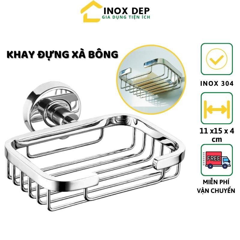Kệ đựng xà bông inox 304, Khay để xà bông cao cấp chống han gỉ đánh bóng đẹp
