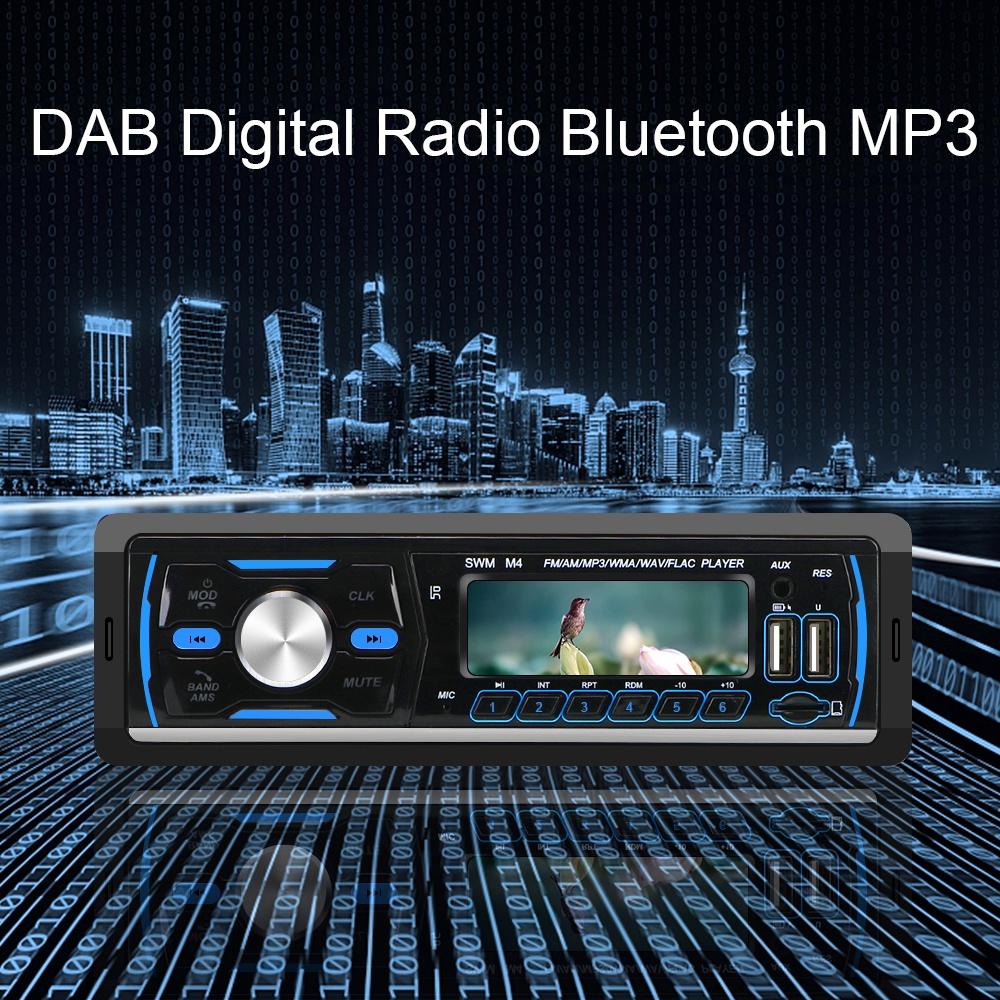 Máy nghe nhạc MP3 1 Din hỗ trợ FM/AM/RDS/DAB +/MP3 Bluetooth cho xe hơi