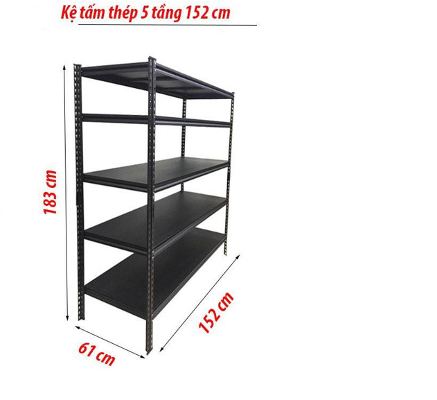 Kệ 5 tầng tấm thép ngang 152m CSPS