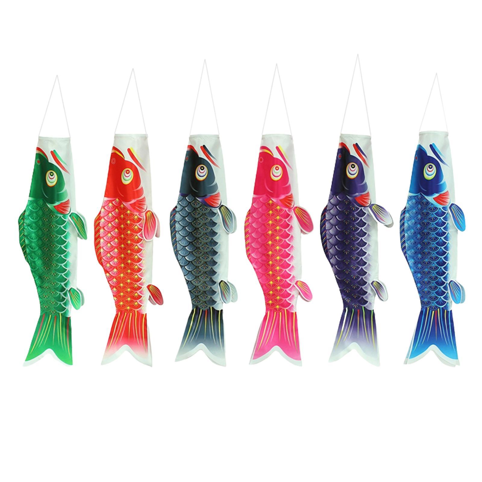 Japanese Windsock Carp Flag 6x Decorative Flag for Home Restaurant Sushi Bar