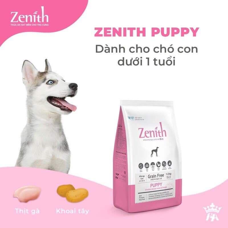 Thức ăn hạt mềm cho chó con dưới 1 tuổi Zenith Puppy 300*4=1.200g nhập khẩu từ Hàn Quốc