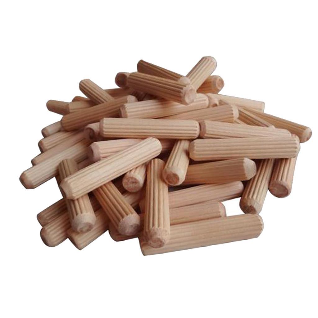 300Pcs Wooden Dowel Rods Craft Dowels for DIY Woodworking Projects