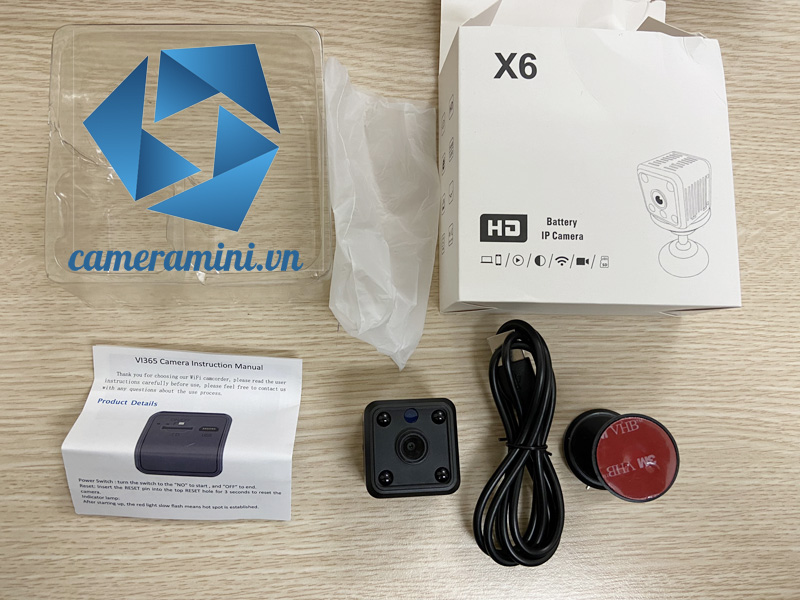 Camera Siêu Nhỏ Wifi X6 FULLHD 1080P Đa Năng- Hồng Ngoại Quay Ban Đêm, Hình Ảnh Sắc Nét Cả Ngày Và Đêm, Pin Dung Lượng Khủng, Siêu Bền- Kết Nối Wifi Qua Điện Thoại Xem Từ Xa