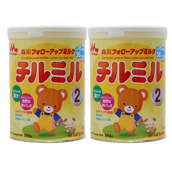 2 Hộp Sữa Bột Morinaga Chilmil Số 2 Dành cho trẻ từ 6 -36 tháng tuổi
