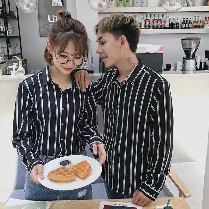 Áo sơ mi unisex sọc đứng Mã: NM825