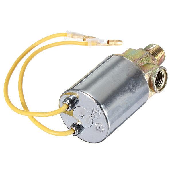 2x 12V 24V Train Truck Air Electric Solenoid Valve Heavy Duty 1/4" Chrome