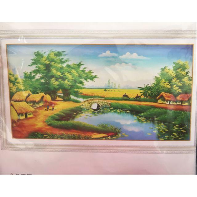 Tranh thêu 3D phong cảnh x8164