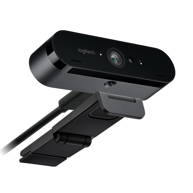 Webcam Logitech BRIO - 4K Ultra HD, tự động chỉnh sáng &amp; lấy nét, mic kép to rõ loại bỏ tiếng ồn, góc rộng 78 độ - Hàng chính hãng - Bảo hành 12 - 36 tháng