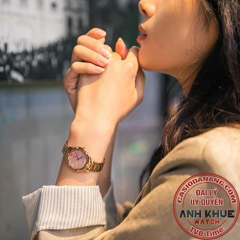 Đồng hồ nữ dây kim loại Casio Sheen chính hãng Anh Khuê SHE-4546PG-4AUDF (30mm)