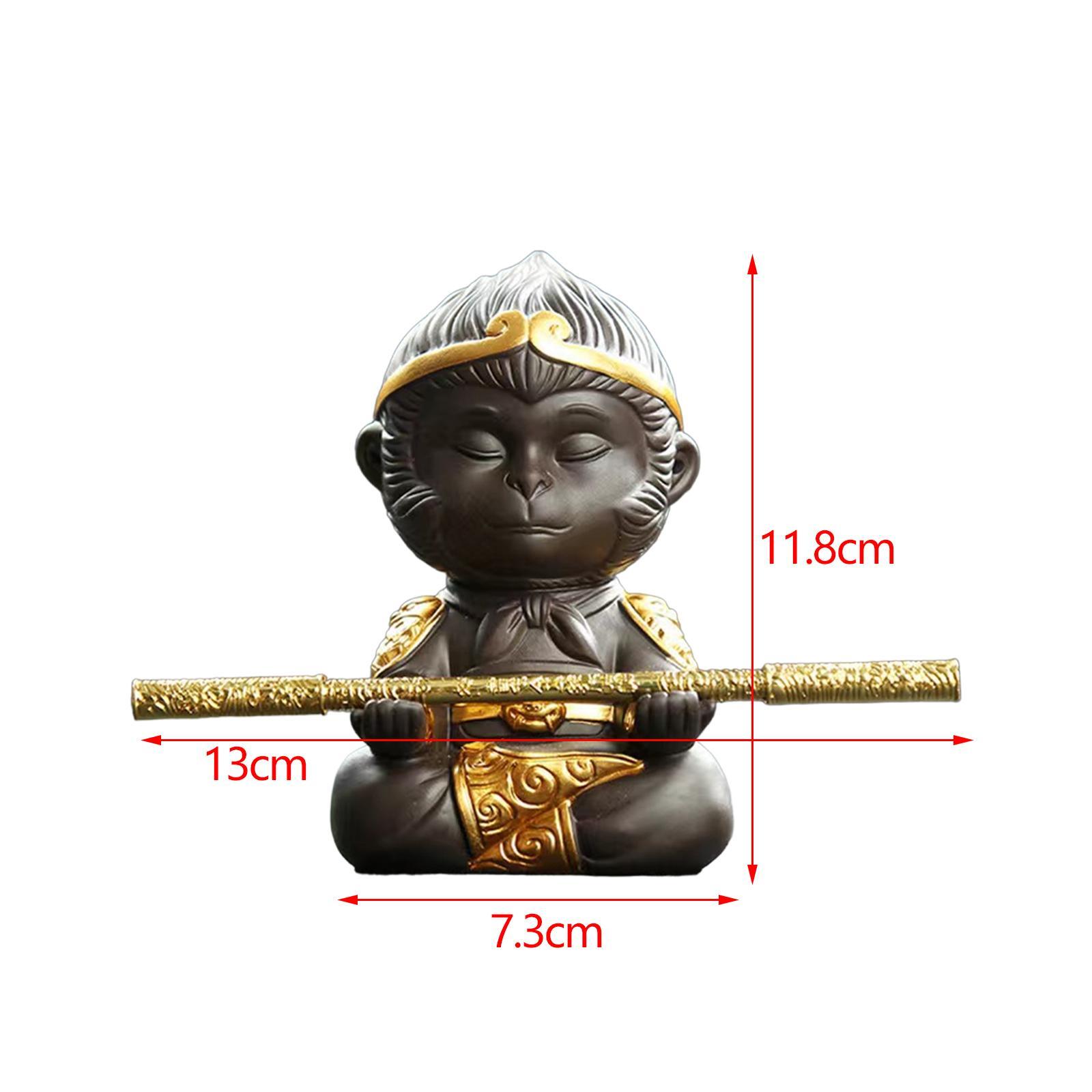 Figurine Statue Tea Pet Sculpture Mini Tea Pet Ornament for Office Home Table Centerpiece Decoration Tea Lovers Gift