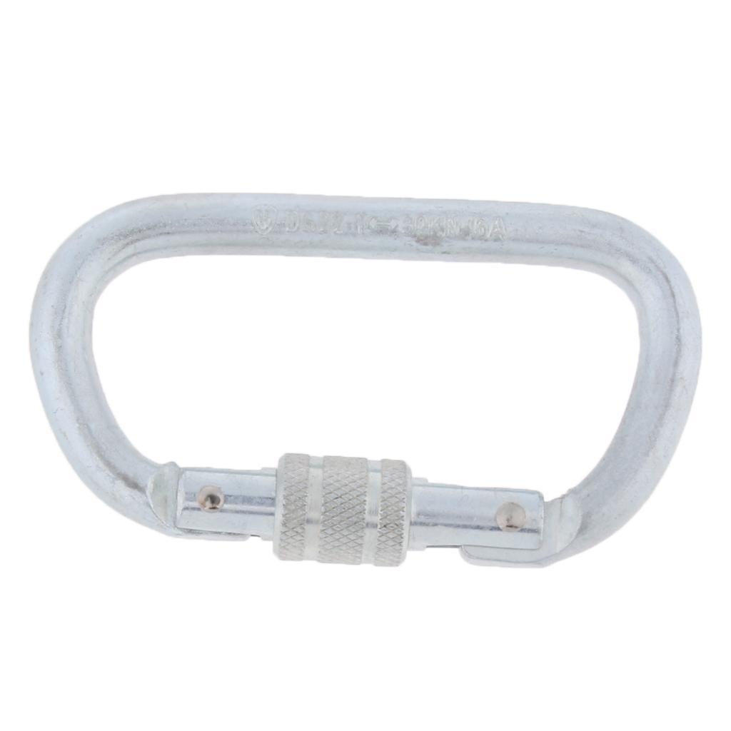 5x Heavy Duty Screw Locking Carabiner Climbing Anchor Arborist Roofing 30KN