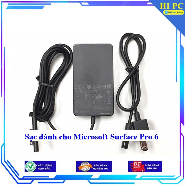 Sạc dành cho Microsoft Surface Pro 6 - Kèm Dây nguồn - Hàng Nhập Khẩu