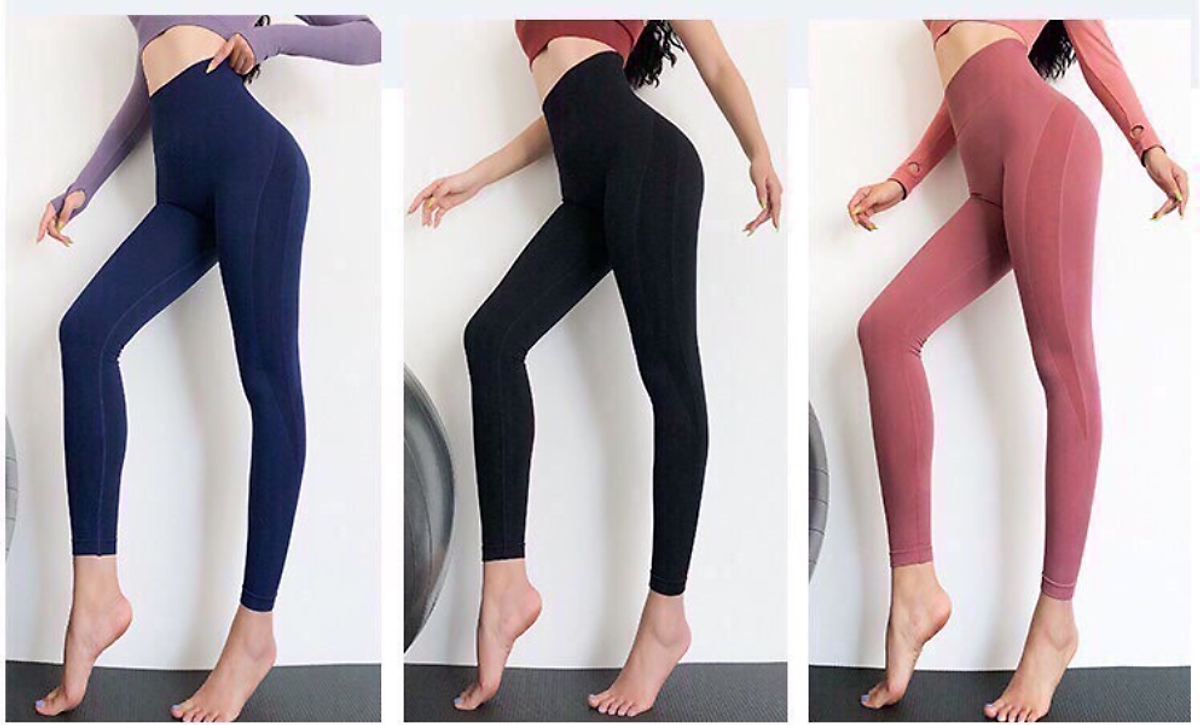 QUẦN LEGGING MÔNG TIM DỆT KIM TẬP GYM YOGA CHẤT VẢI DỆT KI