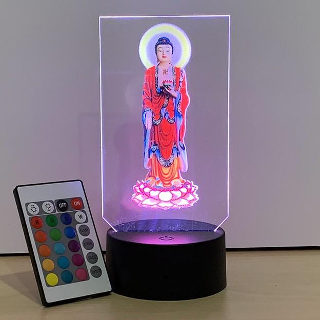 Đèn Led hình Phật Adida trang trí, vật phẩm phong thủy Led-04