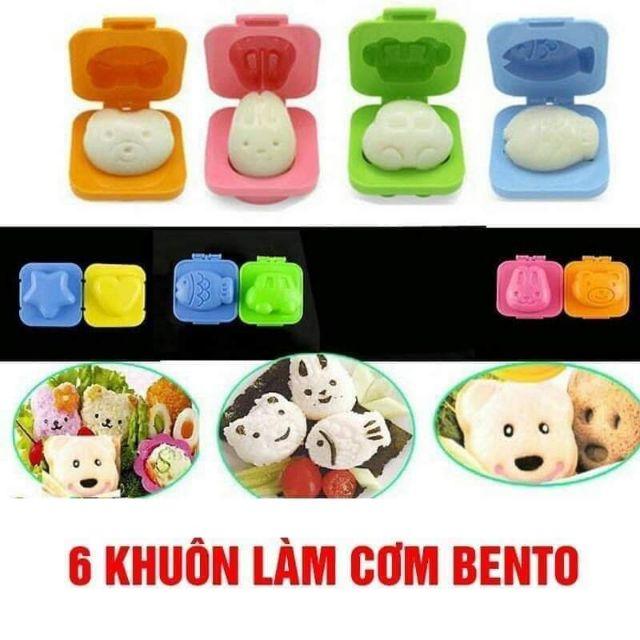 Bộ 6 khuôn cơm bento