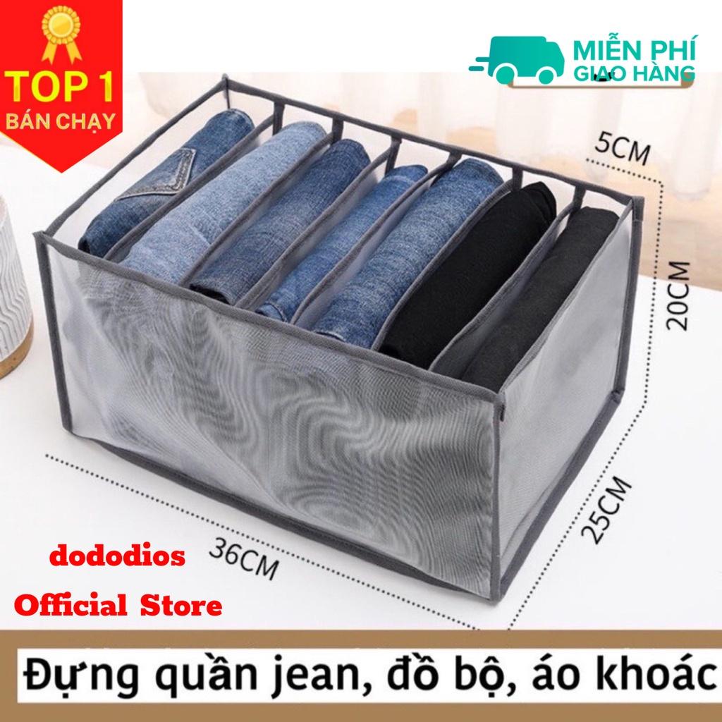 Hộp vải đựng quần áo chia 11 ngăn đựng đồ đa năng dododios áo thun quần jean áo len có tag gắn tên hộp