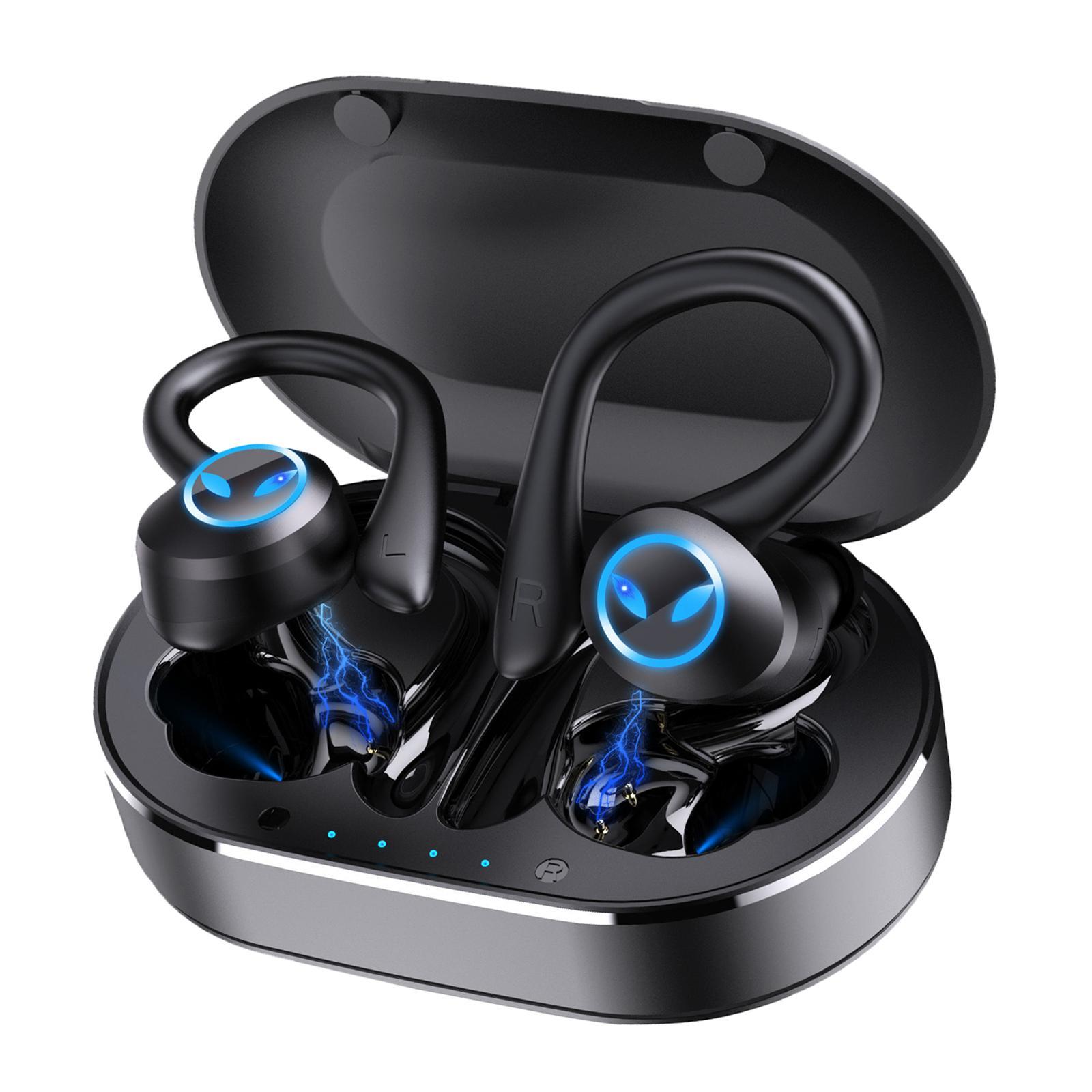Bluetooth Earhook Earbuds with Charging Case Waterproof Noise Cancelling 500mAh Sports Earphones Headphones Headsets for Gaming Business Gym