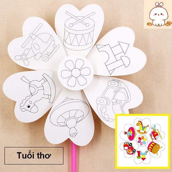 Chong chóng tô màu sáng tạo - Đồ chơi DIY siêu cute cho bé