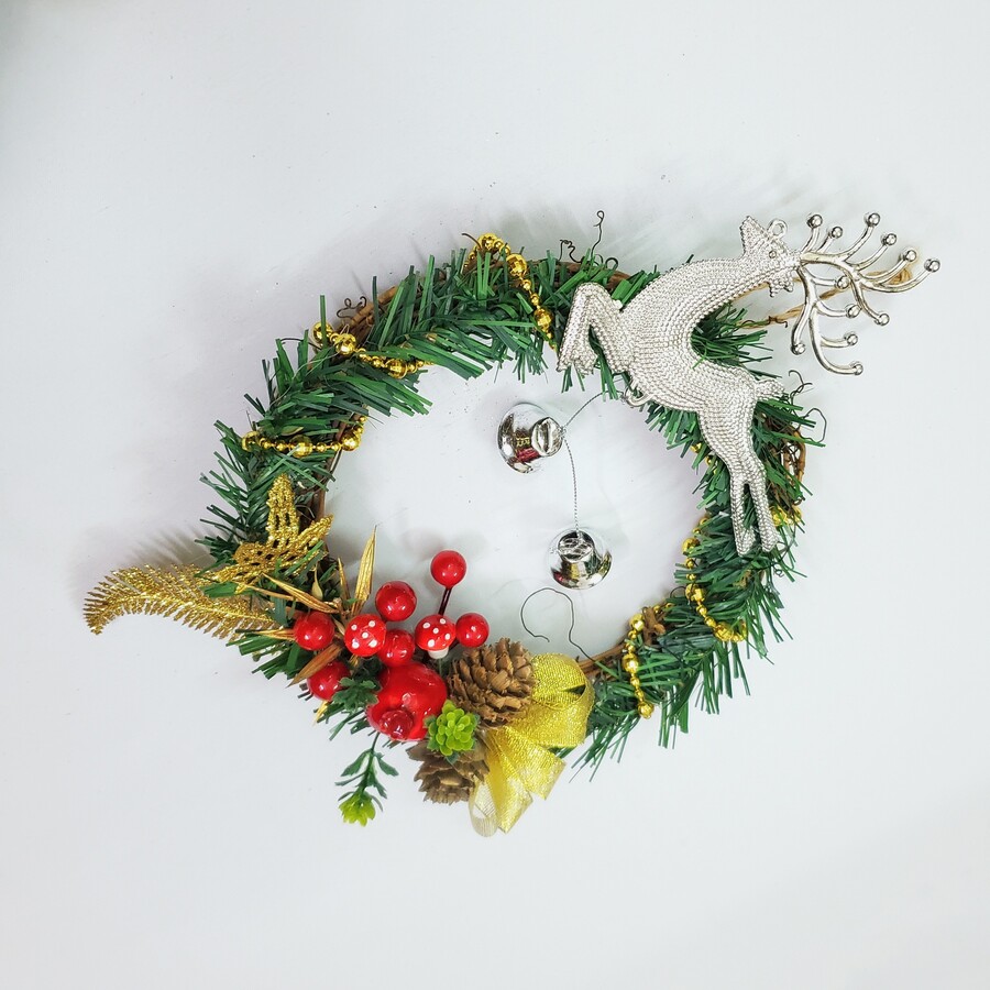 Vòng Hoa Noel VN06 Vòng Nguyệt Quế Giáng Sinh Có Đèn