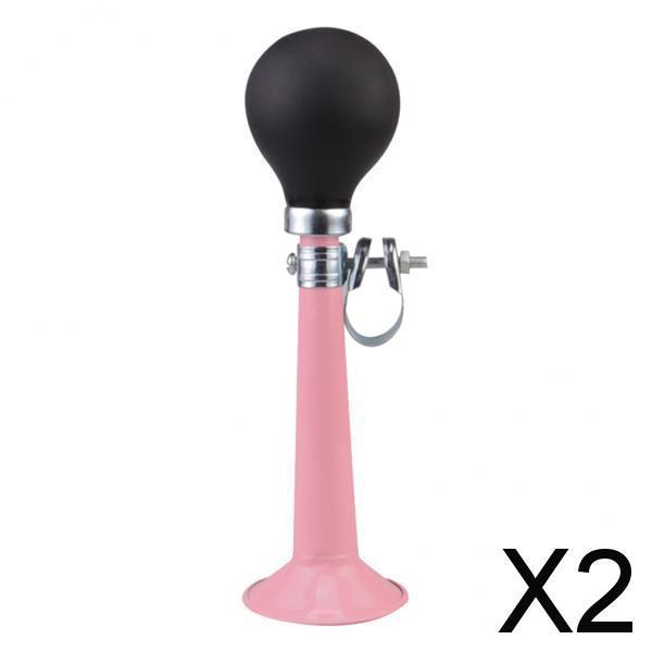 2xBike Cycling Air Horn Hooter Bell Straight Horn  Rubber Bulb Pink