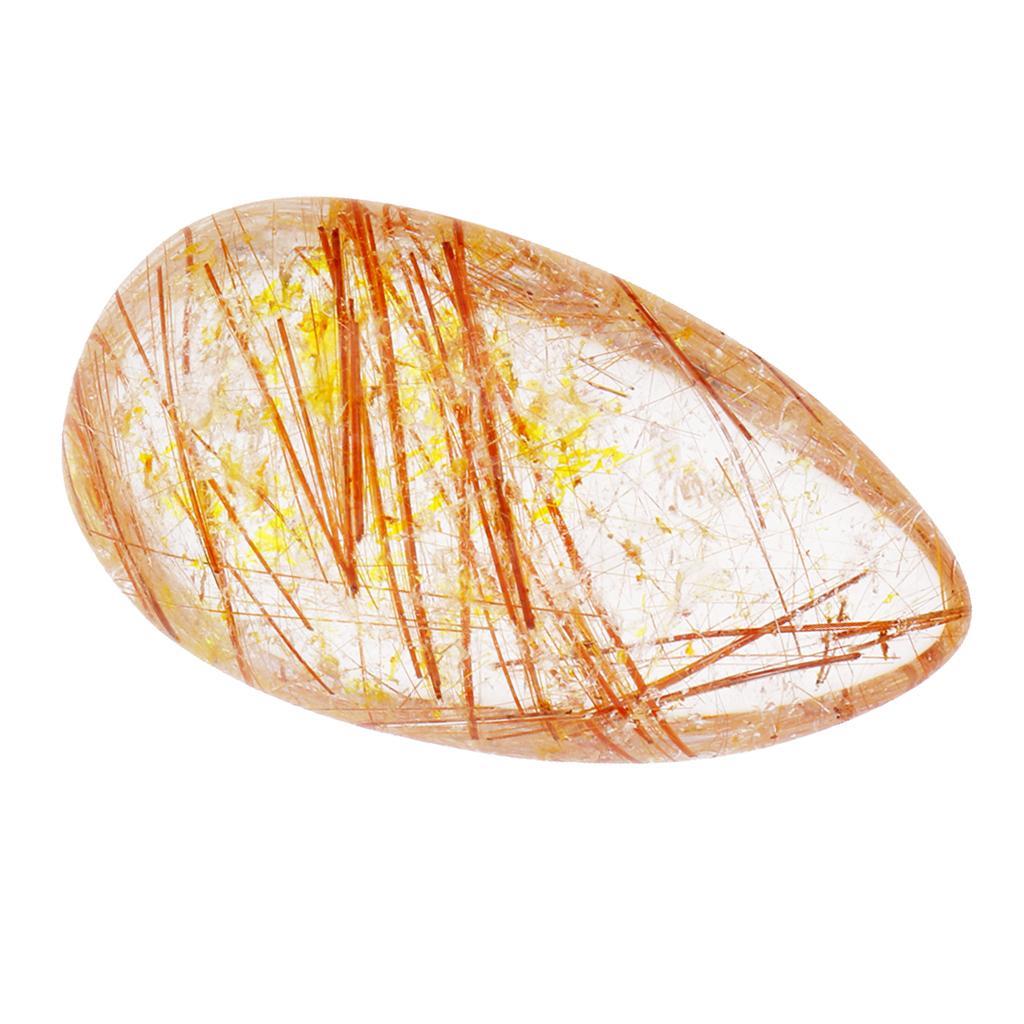 3-6pack Natural Gold Rutilated Quartz Crystal Pendant for DIY Pendant Jewelry