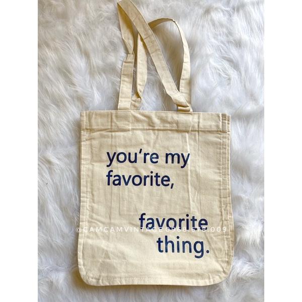 Túi tote canvas vải bảo vệ môi trương túi tote vải trắng ngà ulzzang vintage