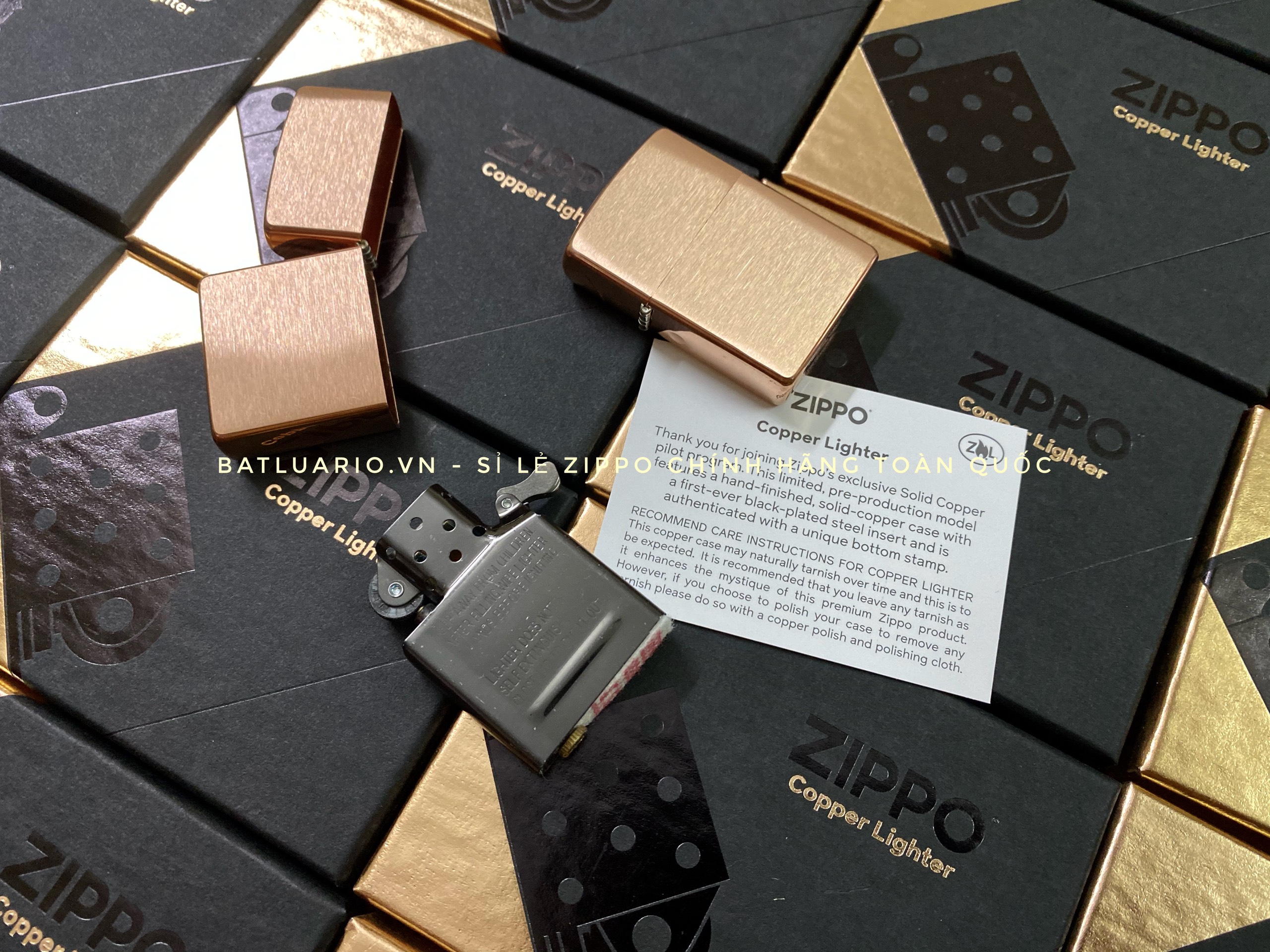 Bật Lửa Zippo 48107 – Zippo Solid Copper – Zippo Copper Case With Black Coated Stainless Steel Insert – Zippo Đồng Đỏ Nguyên Khối 2022