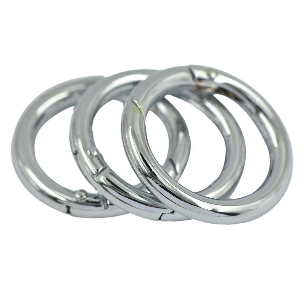 6 CIRCLE CARABINER SPRING SNAP STRAP CLIP HOOK KEYCHAIN KEY RING OUTDOOR Toy