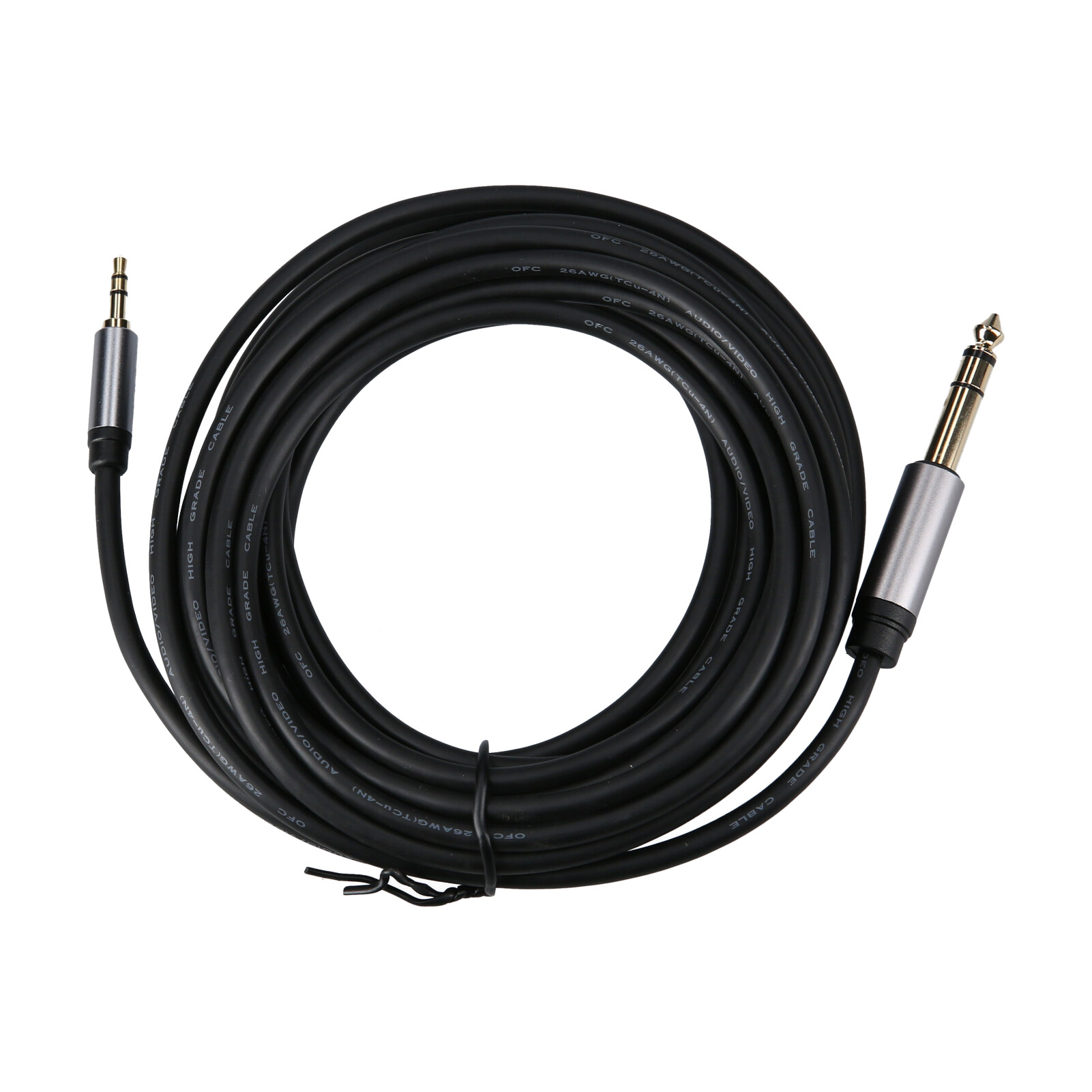 Cáp Âm Thanh 3,5mm Đến 6,5mm Male Sand Male Âm Thanh Nổi 5m Vỏ Hợp Kim Nhôm Cho Điện Thoại Máy Tính Xách Tay