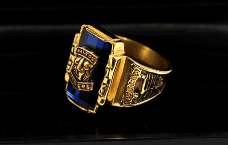 Nhẫn Mỹ Sư Tử 1973 Màu Vàng 24k Đá Xanh Dương