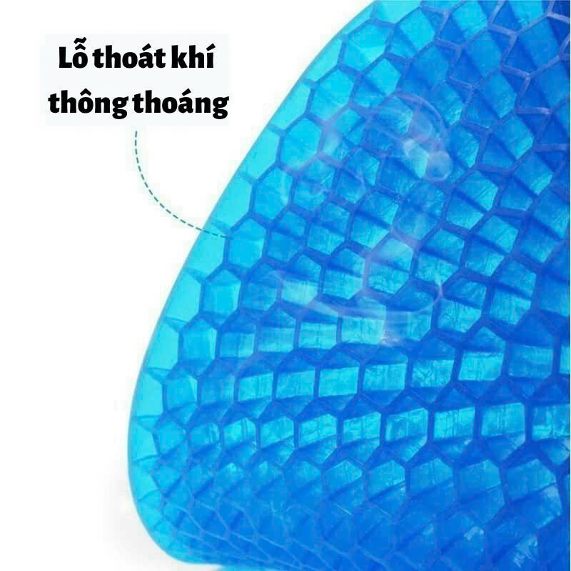 Đệm Nệm Ngồi 2 Lớp 3D Silicon Cao Cấp Thoáng Khí Ghế Văn Phòng Chống Đau Mỏi - Cấu Trúc Tổ Ong 3D Tặng Kèm Vỏ Theo