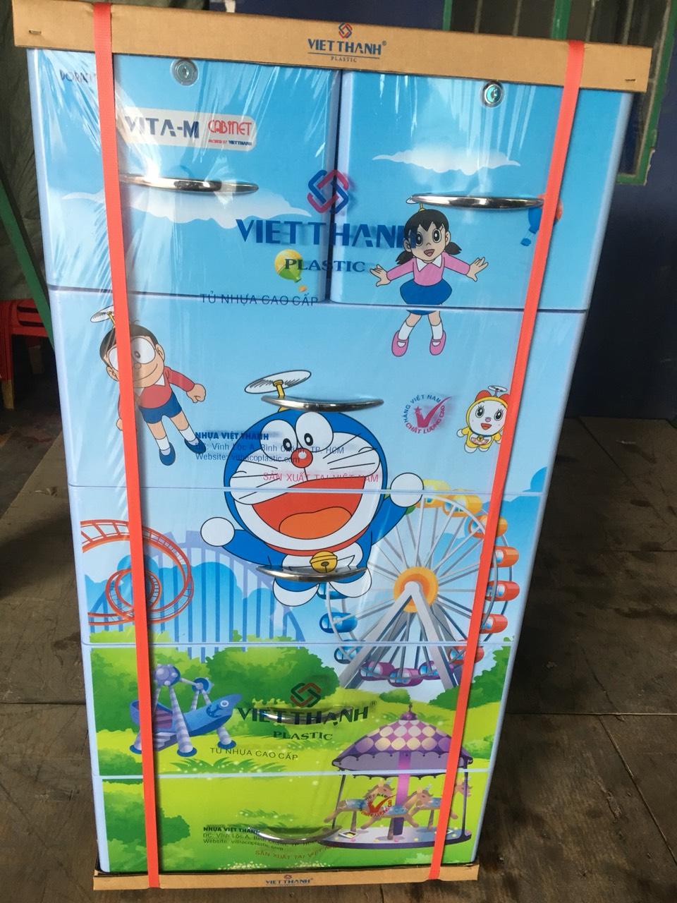 Tủ nhựa vita M - 5 tầng - ngang 60 cm - họa tiết Cún con