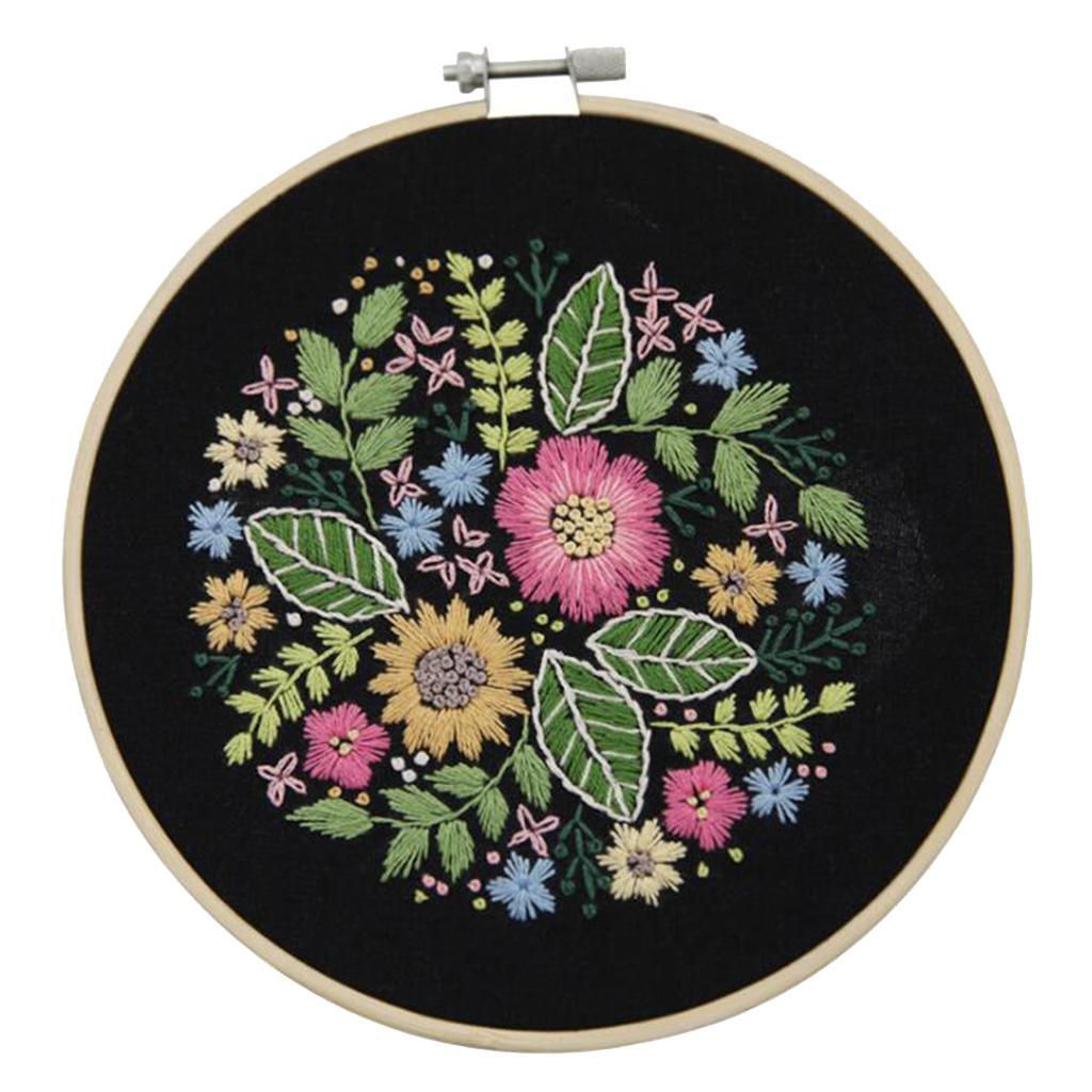 Embroidery Adult Cross Stitch Threads Kits - Flower Leaves